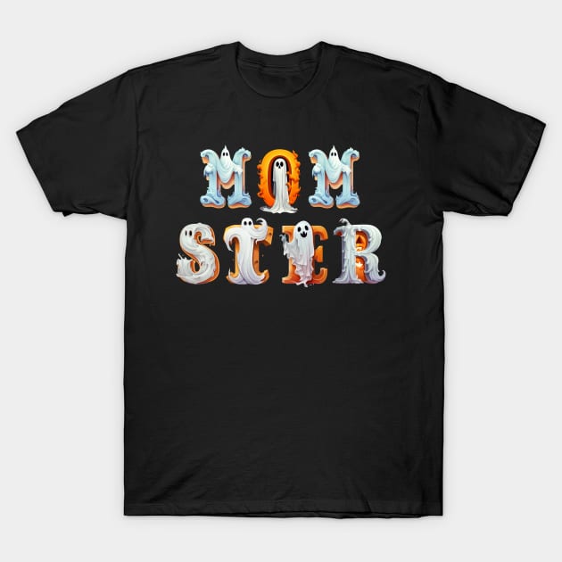 Momster Halloween T-Shirt by Little Blue Skies